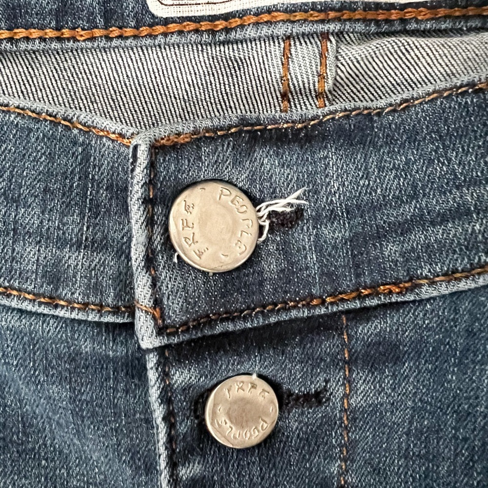 FREE PEOPLE Reagan Button Front Distressed Jeans - Picture 6 of 13